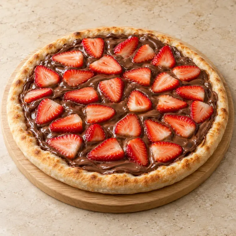 Pizza Chocolate com morango — imagem ilustrativa
